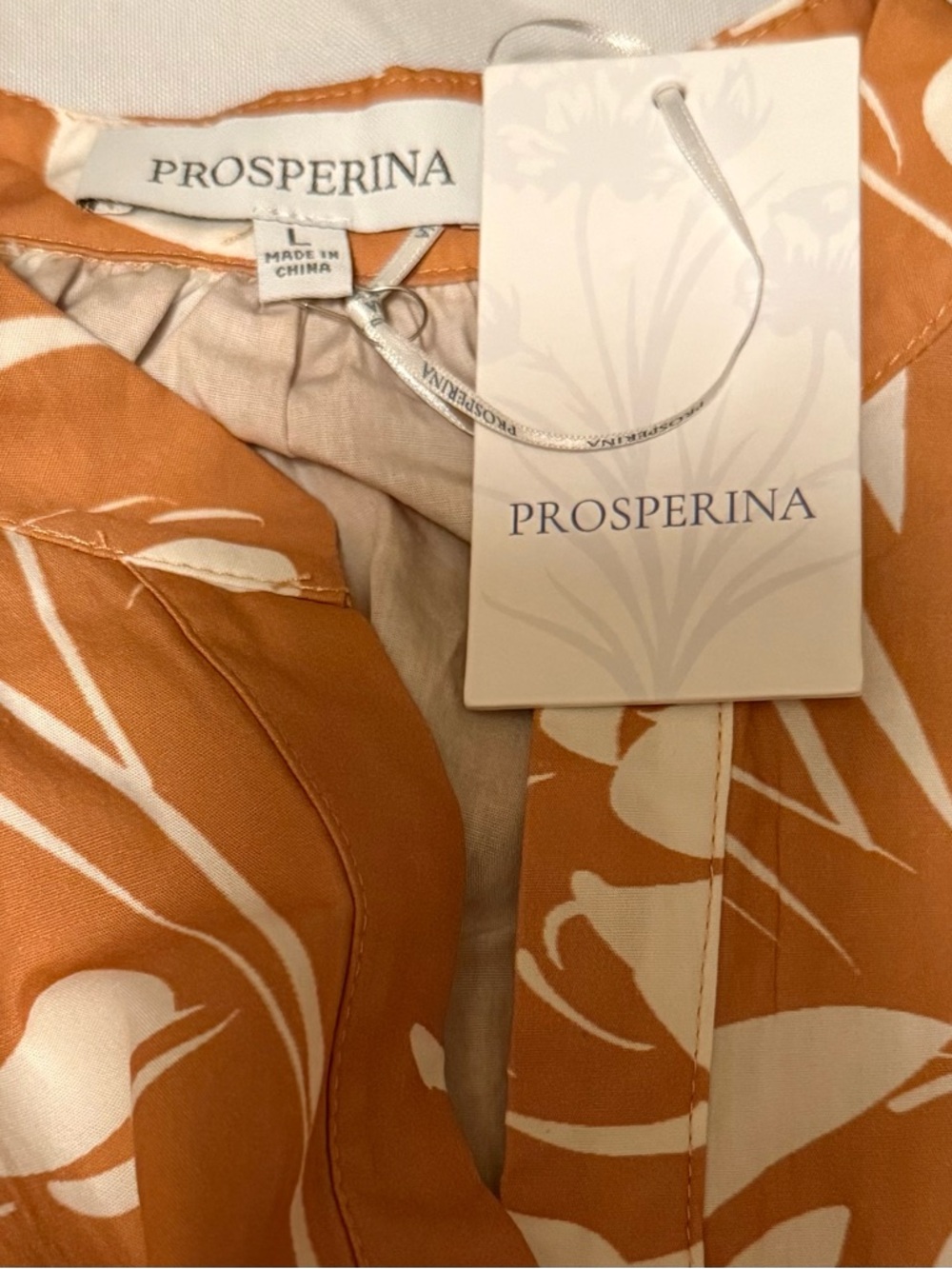 Prosperina Adelaide Fawn Brown Multi Floral Maxi Dress Sz L - Picture 6 of 10